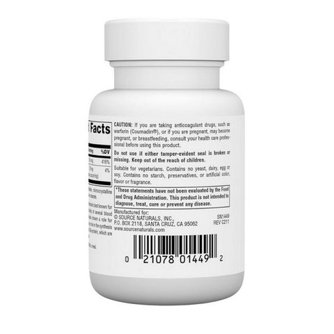 Source Naturals, Vitamin K, 500 MCG, 100 Tabs