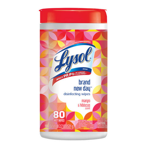 Lysol, Lysol Mango And Hibiscus Disinfecting Wipes, 80 Count (Case Of 6)
