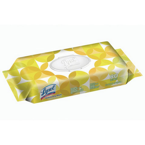 Lysol, Lysol Disinfecting Wipes Lemon And Lime Blossom, 80 Count (Case Of 6)