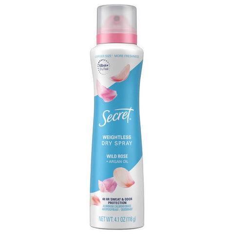 Secret, Weightless Wild Rose Antiperspirant Deodorant, 4.1 Oz (Case Of 3)