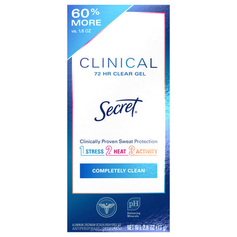 Secret, Secret Clinical Strength Antiperspirant And Deodorant, 2.6 Oz (Case Of 3)