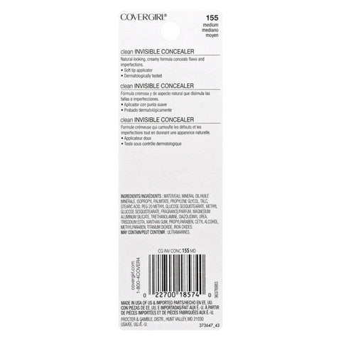 Covergirl, Invisible Concealer 155 Medium, .32 Oz (Case Of 2)