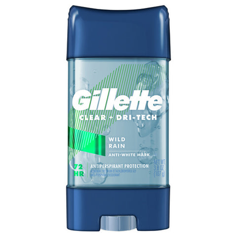 Gillette, Antiperspirant and Deodorant for Men Clear Gel Wild Rain Scent, 3.8 Oz (Case Of 3)