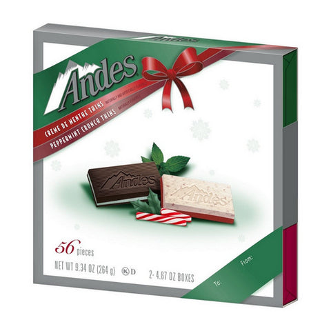 Creme De Menthe and Peppermint Crunch Thins Holiday Pack 9.4 Oz (Case Of 12) by Andes