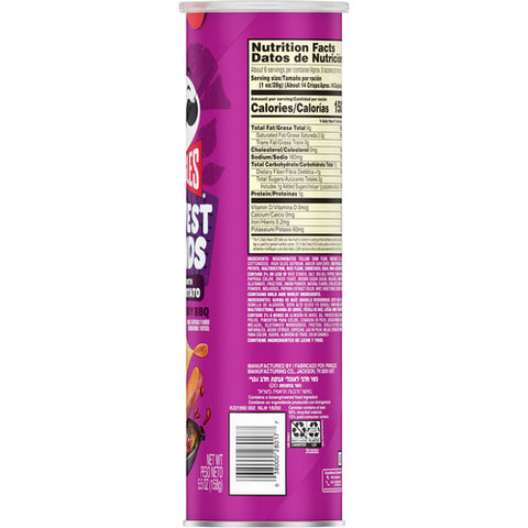 Pringles, Harvest Blends Smoky BBQ Potato Crisps Chips, 5.57 Oz (Case Of 14)