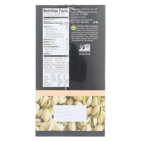 Wonderful Pistachios, Roasted And Salted Pistachios, 1.25 Oz (Case Of 12)