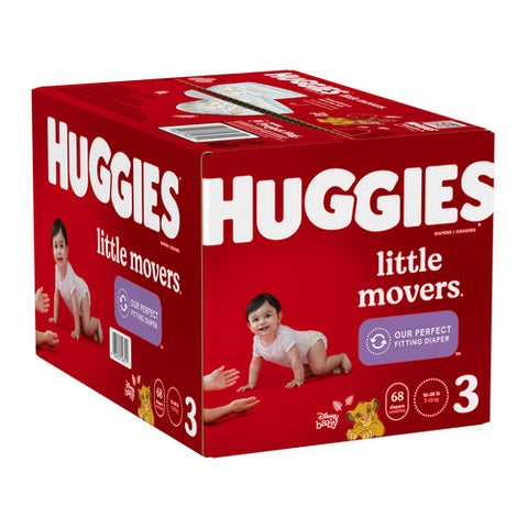 Huggies, Little Movers Baby Disposable Diapers Size 3, 68 Count