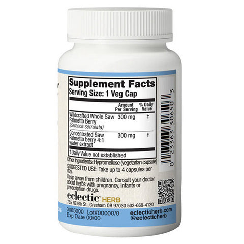 Eclectic Herb, Saw Palmetto, 600 Mg, 60 Caps