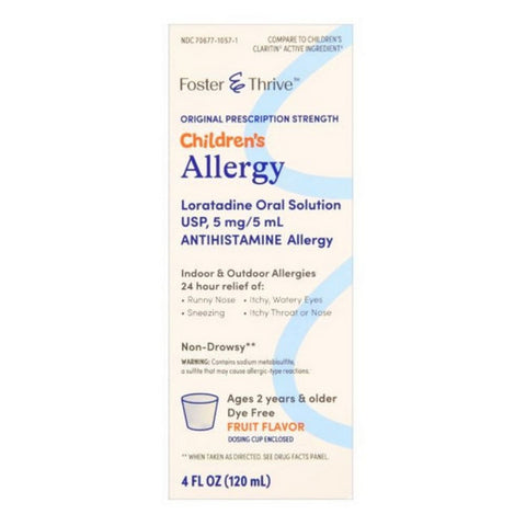 Foster And Thrive, Children's Allergy Loratadine USP, 4 Oz