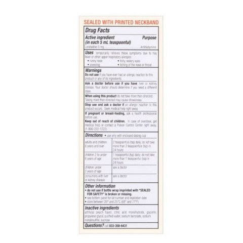 Foster And Thrive, Children's Allergy Loratadine USP, 4 Oz Foster And Thrive