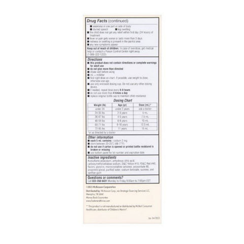 Foster And Thrive, Children's Ibuprofen, 100 Mg, 8 Oz