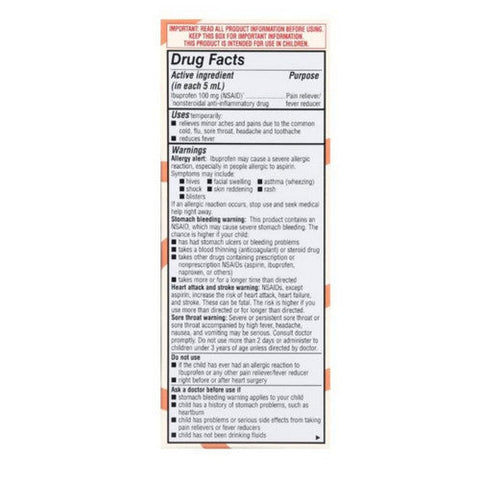 Foster And Thrive, Children's Ibuprofen Grape, 100 Mg, 4 Oz Foster And Thrive