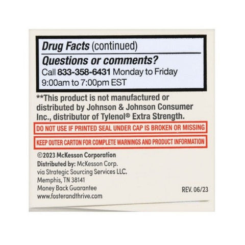 Foster And Thrive, Extra Strength Pain Reliever, 50 Caps Foster And Thrive