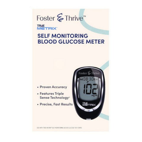 Foster And Thrive, True Metrix Self Monitoring Blood Glucose Meter, 1 Count