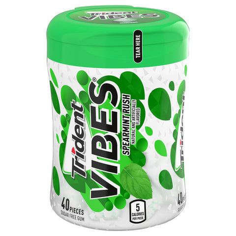 Trident, Trident Vibes Spearmint Rush Sugar Free Gum, 40 Count (Case Of 6)