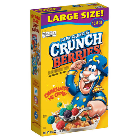 Quaker, Cap'N Crunch Sweetened Corn And Oat Cereal, 16.8 Oz (Case Of 12)