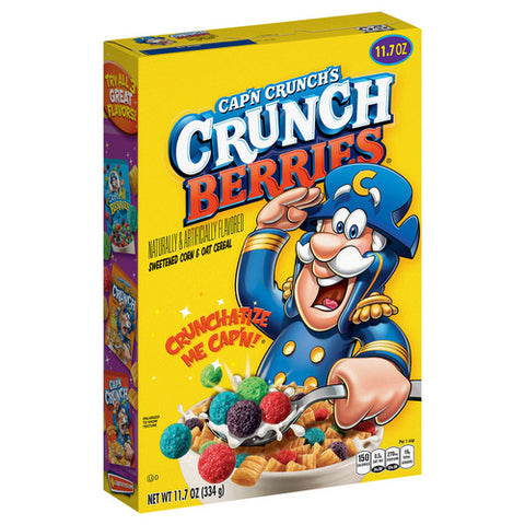 Quaker, Cap'N Crunch Berries Cereal, 11.7 Oz (Case Of 14)