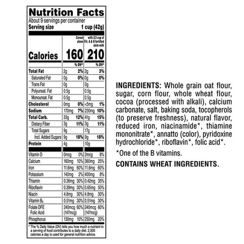 Quaker, Life Chocolate Flavor Multigrain Cereal, 13 Oz (Case Of 12)