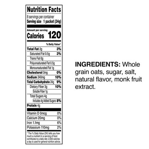 Quaker, Lower Instant Oat Meal Maple And Brown Sugar, 9.5 Oz (Case Of 12)