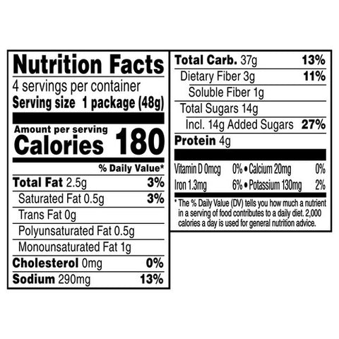 Quaker, Maple And Brown Sugar Flavor Instant Oatmeal, 6.7 Oz (Case Of 6)