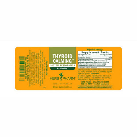 Herb Pharm, Thyroid Calming Liquid Formula, 4 Oz Herb Pharm