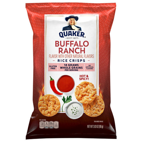 Quaker, Buffalo Ranch Flavor Rice Crisps, 3.03 Oz (Case Of 12)