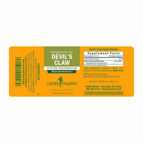 Herb Pharm, Devil's Claw Extract, 4 Oz Herb Pharm