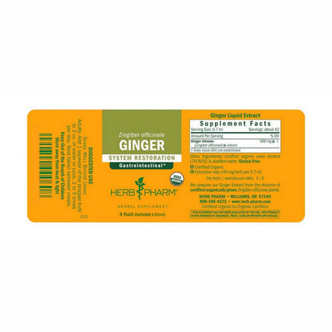 Herb Pharm, Ginger Extract, 4 Oz Herb Pharm