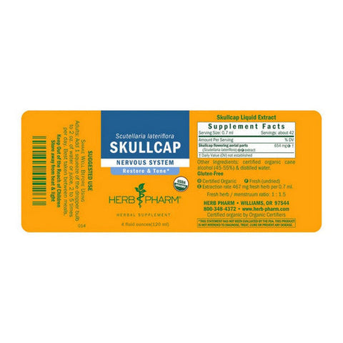 Herb Pharm, Skullcap, 4 oz Herb Pharm