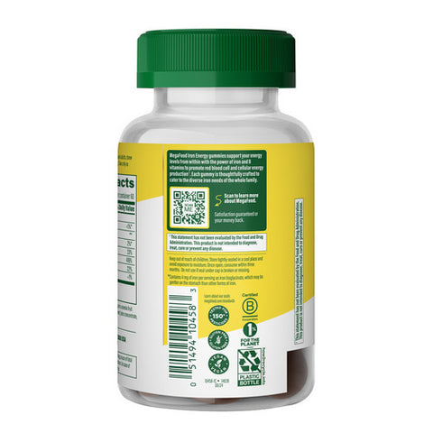 MegaFood, Iron Energy Gummies, 60 Count