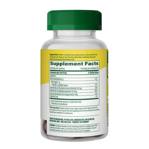 MegaFood, Iron Energy Gummies, 60 Count