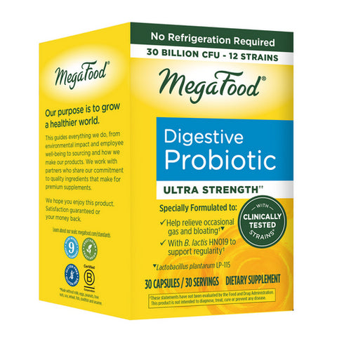 MegaFood, Digestive Probiotic Ultra Strength, 30 Capsules