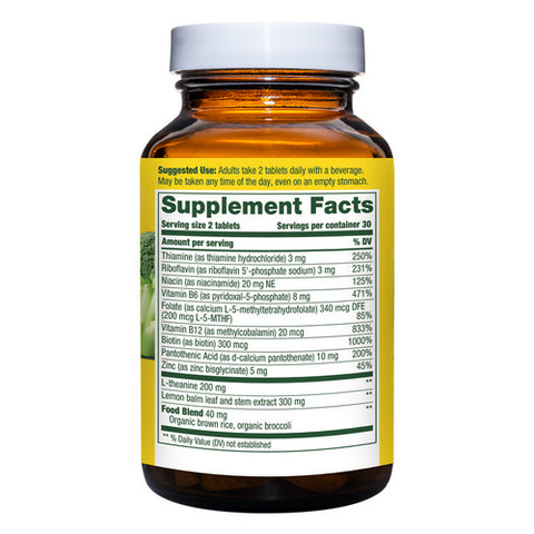 MegaFood, L-Theanine And Vitamin B Complex, 60 Count