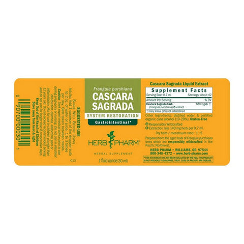 Herb Pharm, Cascara Sagrada, 1 Oz Herb Pharm