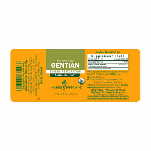 Herb Pharm, Gentian Extract, 4 Oz Herb Pharm
