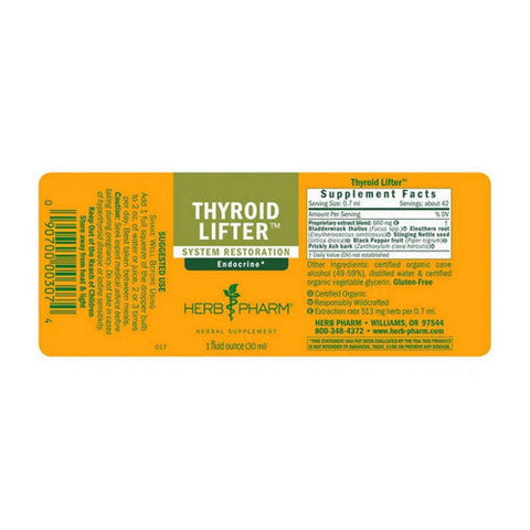 Herb Pharm, Thyroid Lifter, 1 Oz Herb Pharm