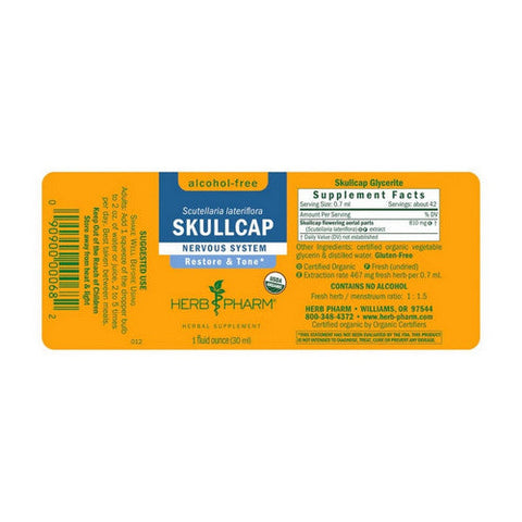 Herb Pharm, Skullcap Glycerite, 1 Oz Herb Pharm