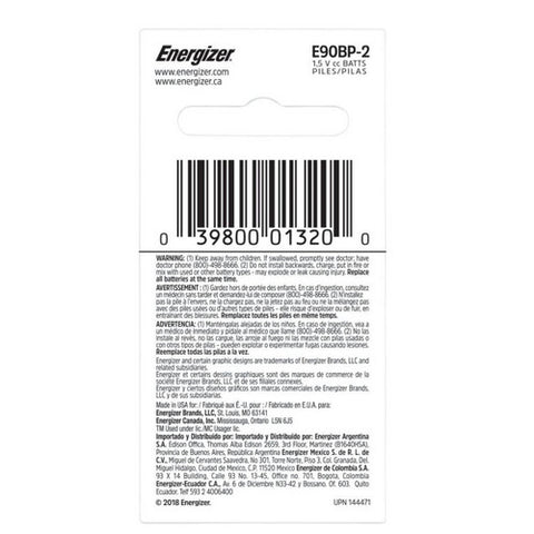 Energizer, Alkaline Batteries N, 2 Count