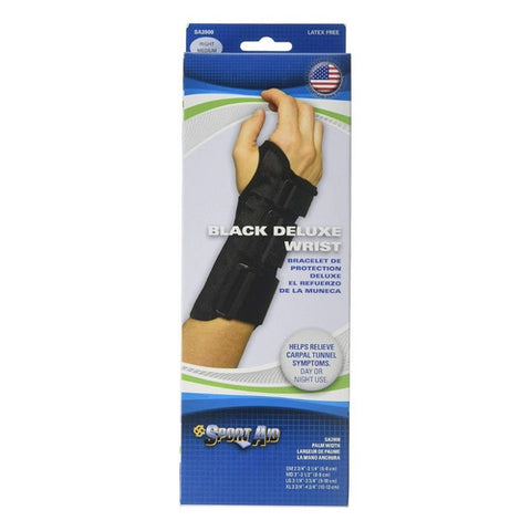 Scott Specialties, Scott Deluxe Right Medium Wrist Brace 3-3.5 Inches Black, 1 Count