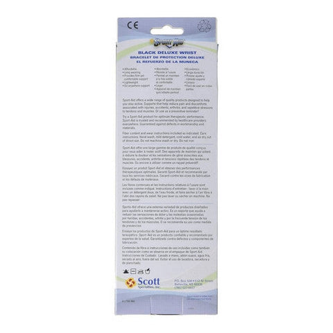 Scott Specialties, Scott Deluxe Right Medium Wrist Brace 3-3.5 Inches Black, 1 Count Scott Specialties