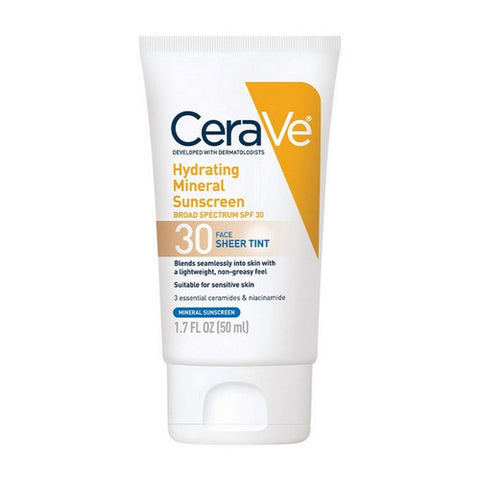 Hydrating Tinted Mineral Sunscreen SPF 30 1.7 Oz by Cerave