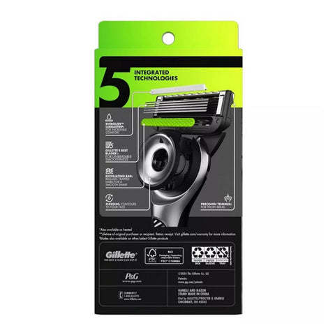 Gillette, Exfoliating Bar Razor + 2 Razor Blade Refills & Premium Magnetic Stand, 1 Count