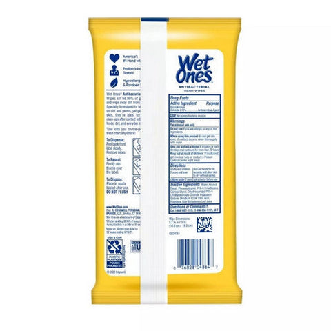 Wet Ones, Antibacterial Hand Wipes Travel Pack Tropical Splash, 20 Count Wet Ones