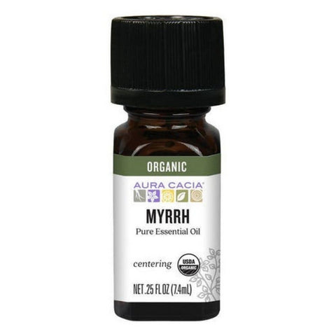 Aura Cacia, Organic Myrrh Essential Oil, 0.25 Oz