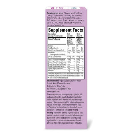 Hylands, Kids Sleep Calm And Immunity Liquid With Melatonin Grape, 4 Oz Hylands