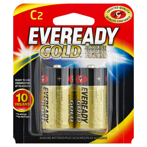 Eveready, Gold Alkaline Batteries Size C, 2 Count (Case Of 12)