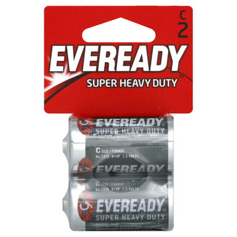 Eveready, Super Heavy Duty Batteries Size C, 2 Count (Case Of 12)