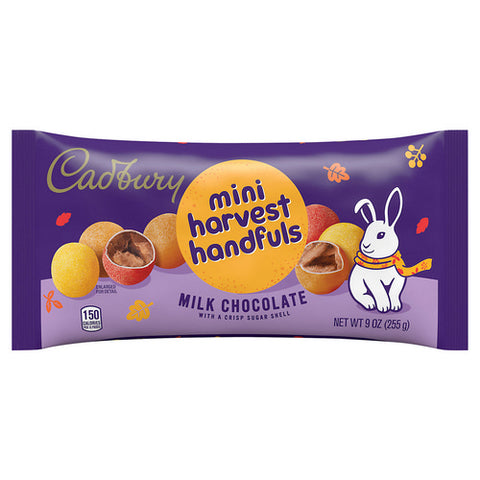 Cadbury, Mini Harvest Handfuls Milk Chocolate With A Crisp Sugar Shell Candy, 9 Oz (Case Of 18)