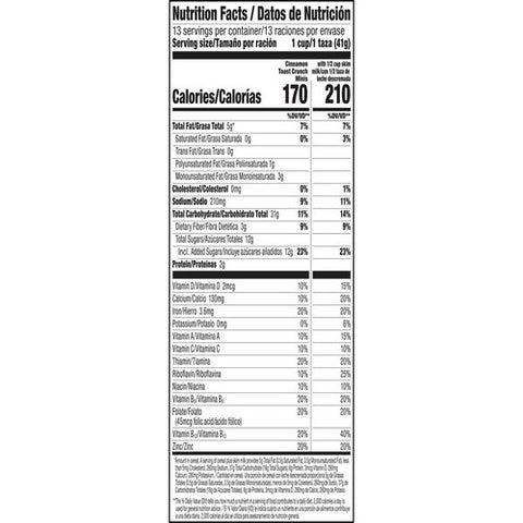 Cinnamon Toast Crunch, Cinnamon Toast Crunch Mini's Breakfast Cereal Family Size, 19 Oz (Case Of 10)