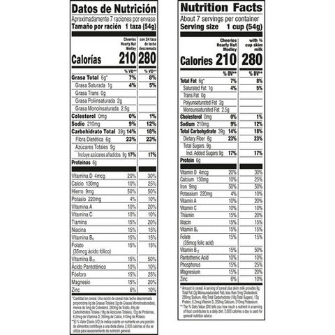 Cheerios, Hearty Nut Medley Cereal Maple Cinnamon Large Size, 14.7 Oz (Case Of 12)